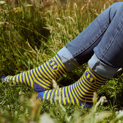 Chaussettes Hénaff rayé marine jaune 41/45