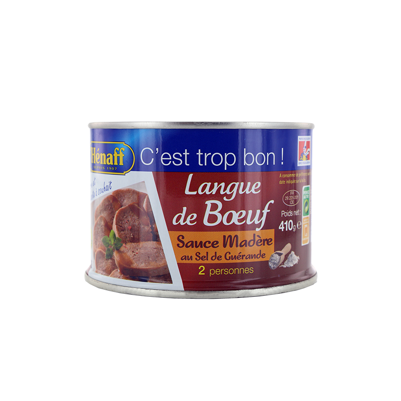 Langue de bœuf sauce Madère Hénaff - 410g