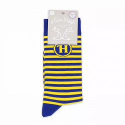 Chaussettes Hénaff rayé marine jaune