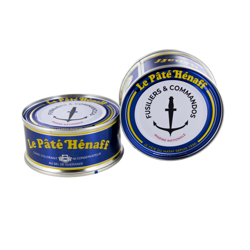 LOT DE 2, Le Pâté Hénaff, Série limitée Marine Nationale « Fusilliers » - 2x154g