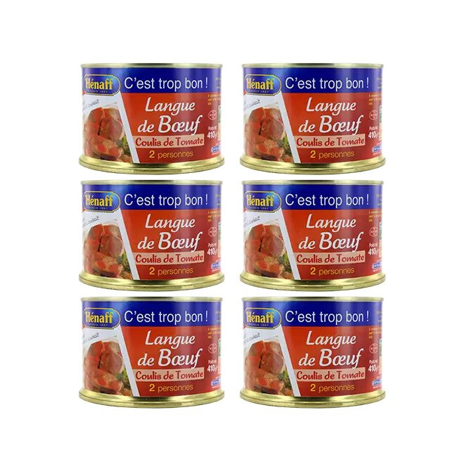 LOT DE 6 - Langue de bœuf...