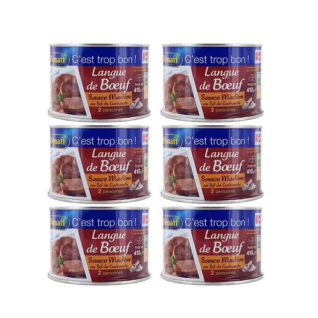LOT DE 6 - Langue de bœuf...