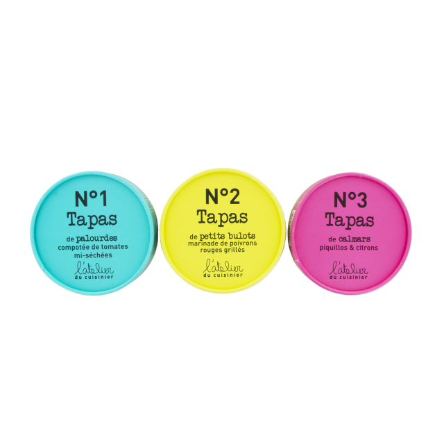 Lot de Tapas 1,2,3 3x100g