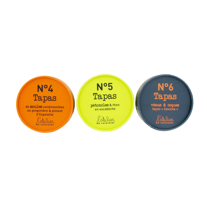 Lot de Tapas 4,5,6 3x100g
