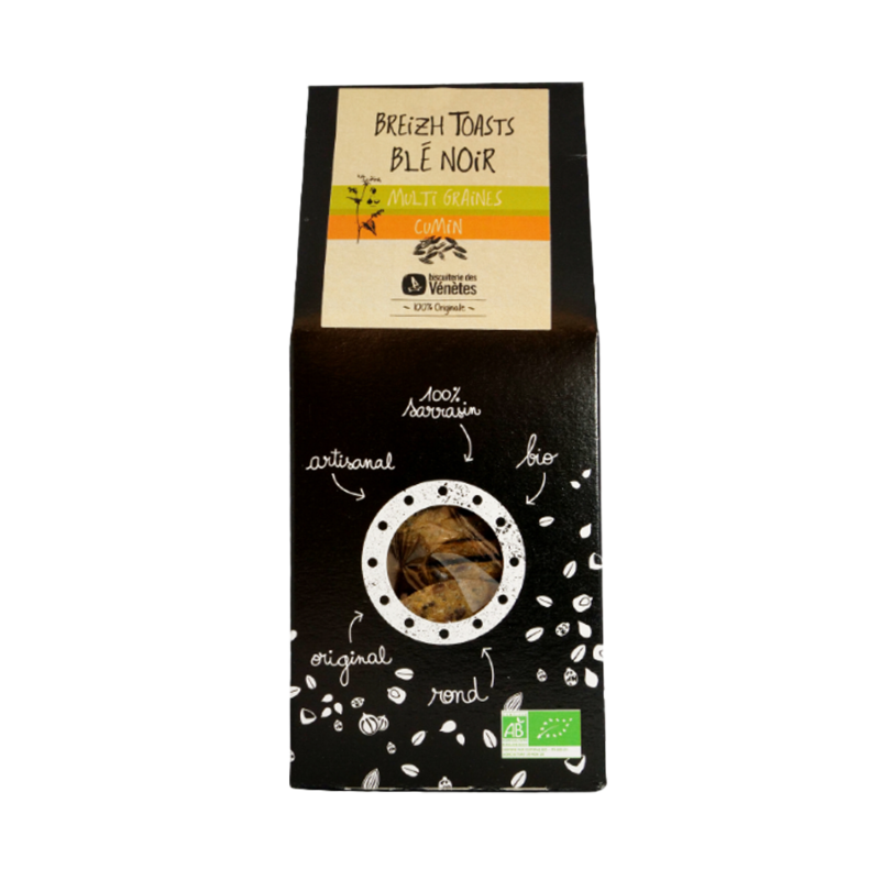 Breizh toasts blé noir cumin - 125G Breizh toasts blé noir cumin - 125G