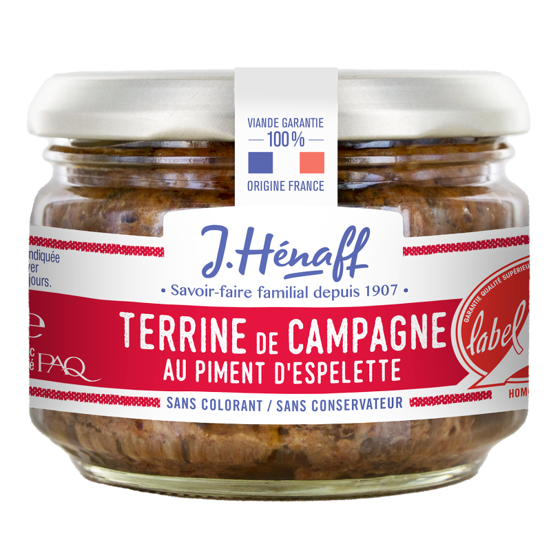 Terrine de campagne au piment d'Espelette - Hénaff