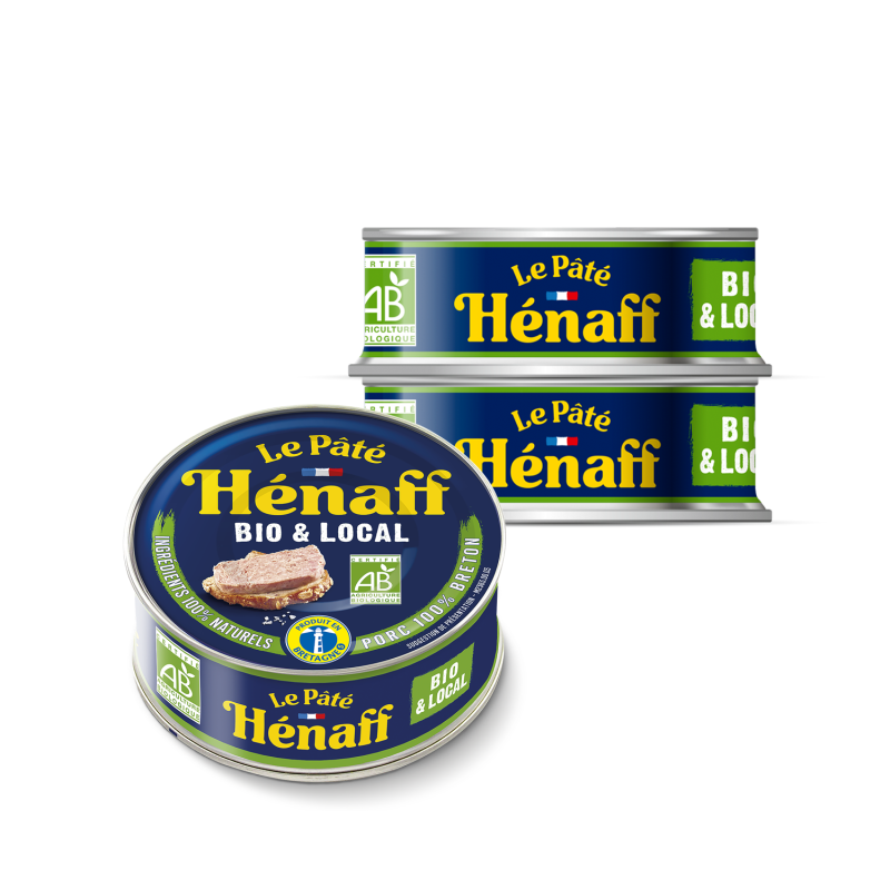 LOT DE 3, Le Pâté Hénaff BIO - 3x78g