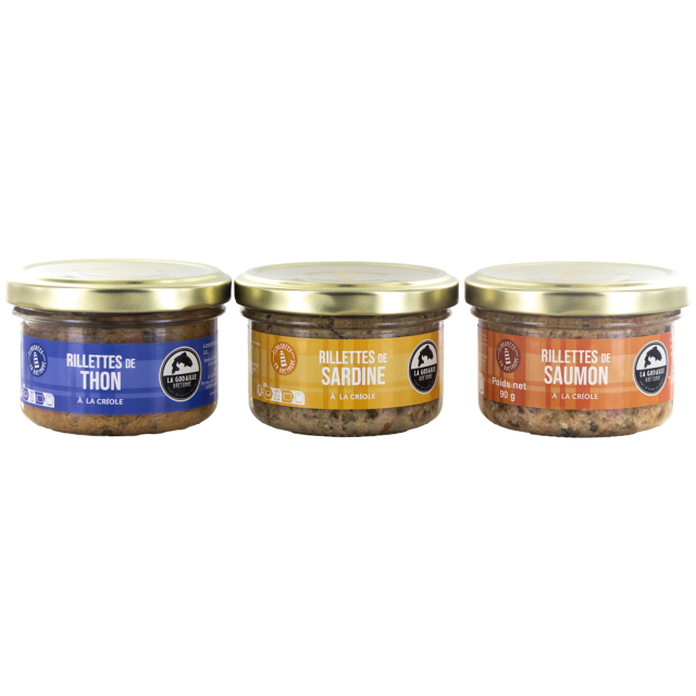 Lot de 3 verrines à la créole