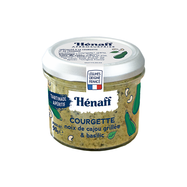 Tartinable de Courgette, noix de cajou grillée & basilic Hénaff - 90g