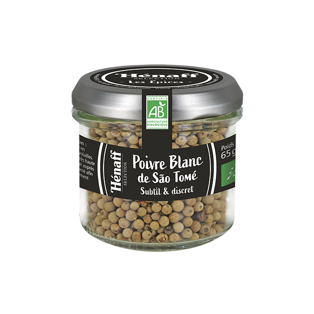 Poivre Blanc BIO de Sao Tome Hénaff Sélection 65g