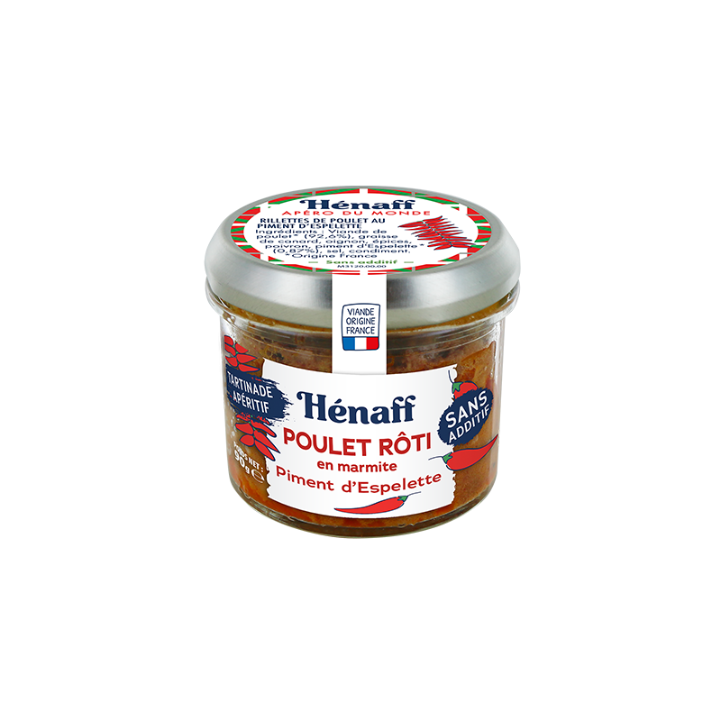 Tartinade de poulet au piment d'Espelette Hénaff 90G
