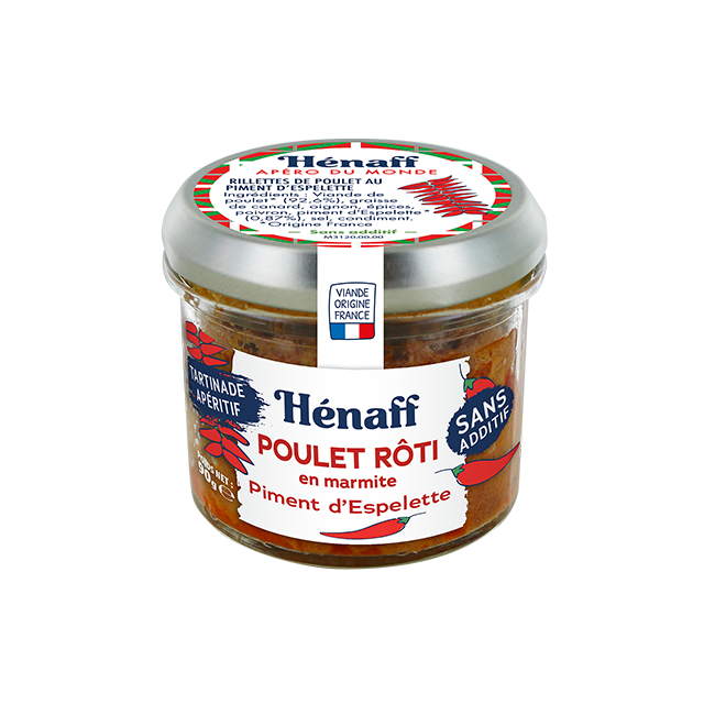 Tartinade de poulet au piment d'Espelette Hénaff 90G