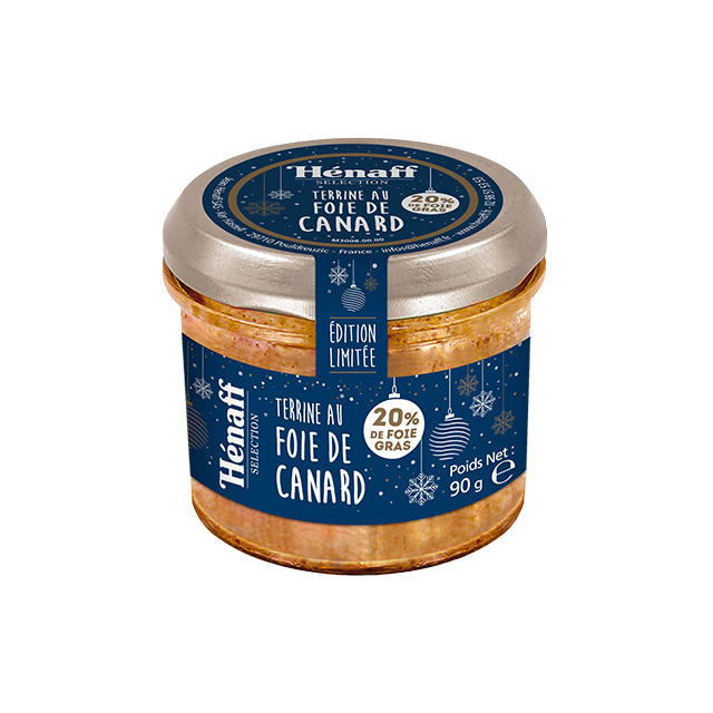 Terrine de canard au foie de canard Hénaff Sélection 90g