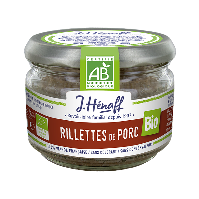 Rillettes de porc BIO Jean Hénaff - 165g