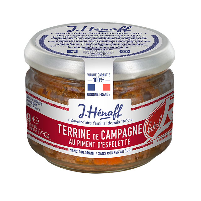 Terrine de campagne au piment d'Espelette Jean Hénaff