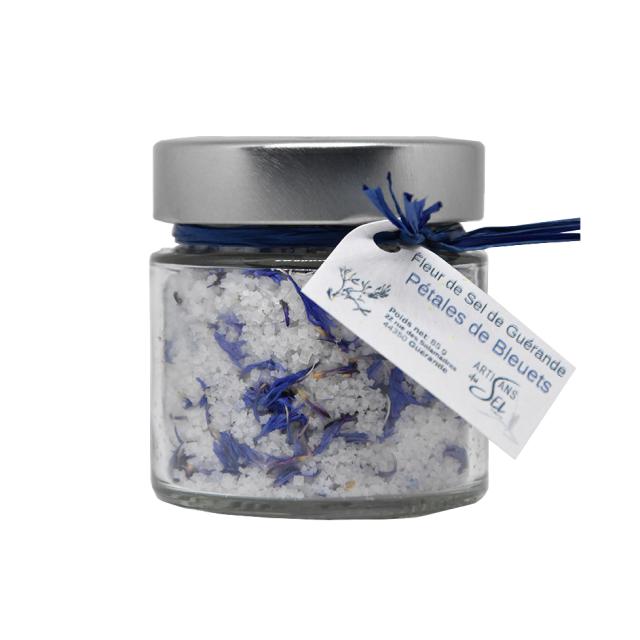 Fleur de Sel de Guérande aux Pétales de Bleuet - 85g