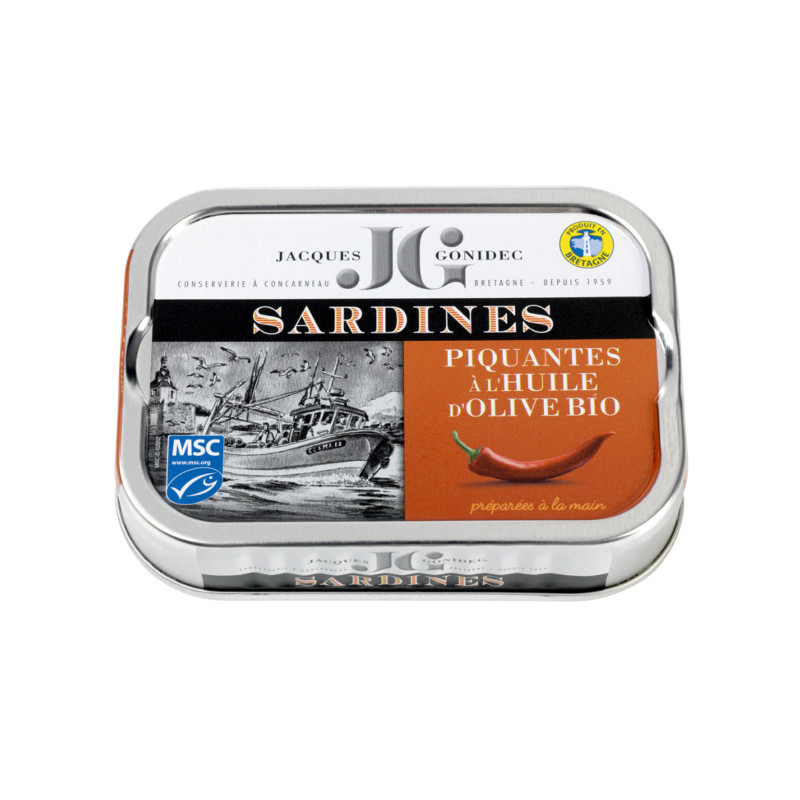 Sardines piquantes à l'huile d'olive vierge extra BIO - 115g
