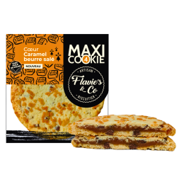 Maxi cookie, fourré au caramel au beurre salé