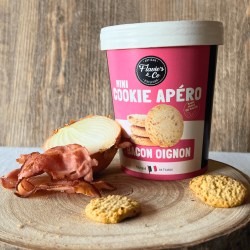 Mini cookies au bacon et aux oignons