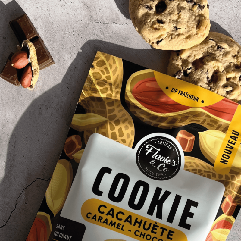 Cookies aux cacahuètes, caramel et chocolat au lait Cookies aux cacahuètes, caramel et chocolat au lait