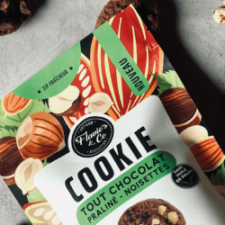 Cookie tout chocolat praliné noisettes