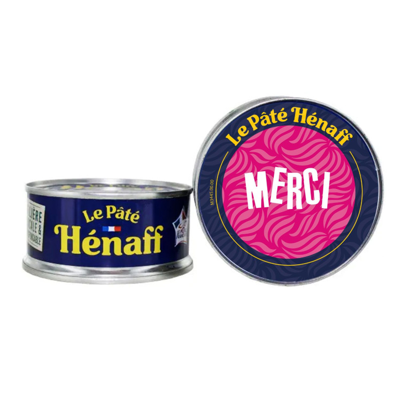 Lot de 2, Le Pâté Hénaff "MERCI" Lot de 2, Le Pâté Hénaff "MERCI"