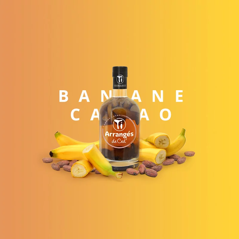 Rhum arrangé banane cacao 70cl - Ti Ced
