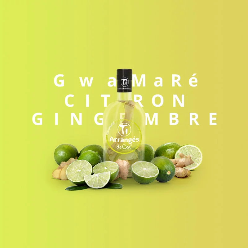 Rhum arrangé gwamaré citron gingembre 70cl - Ti Ced