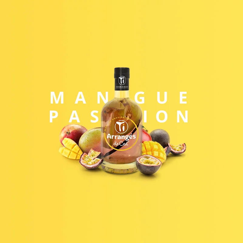 Rhum arrangé mangue passion 70cl - Ti Ced