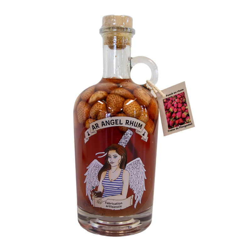 Rhum arrangé à la fraise de Plougastel 70cl - Ar Angel