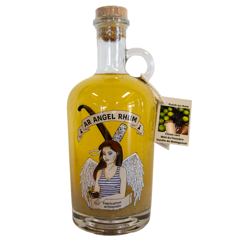 Rhum arrangé au citron vert, à la vanille et au miel 70cl - Ar Angel