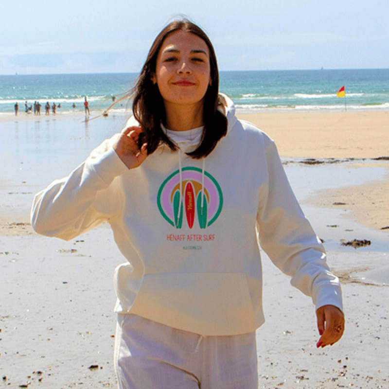 Sweat Hénaff After Surf Blanc
