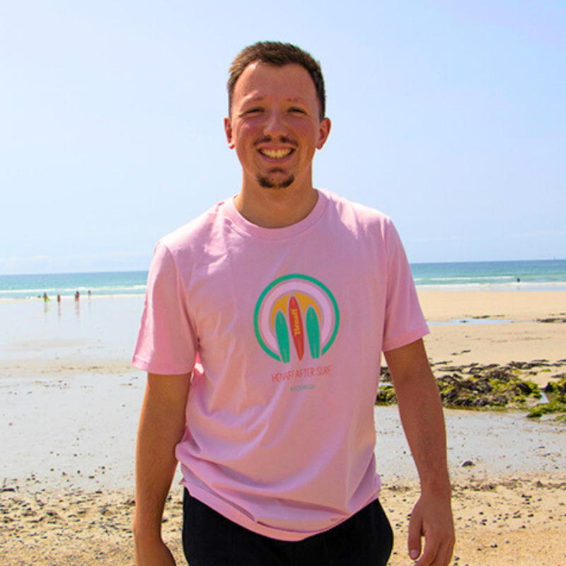 T-shirt Hénaff After Surf Rose