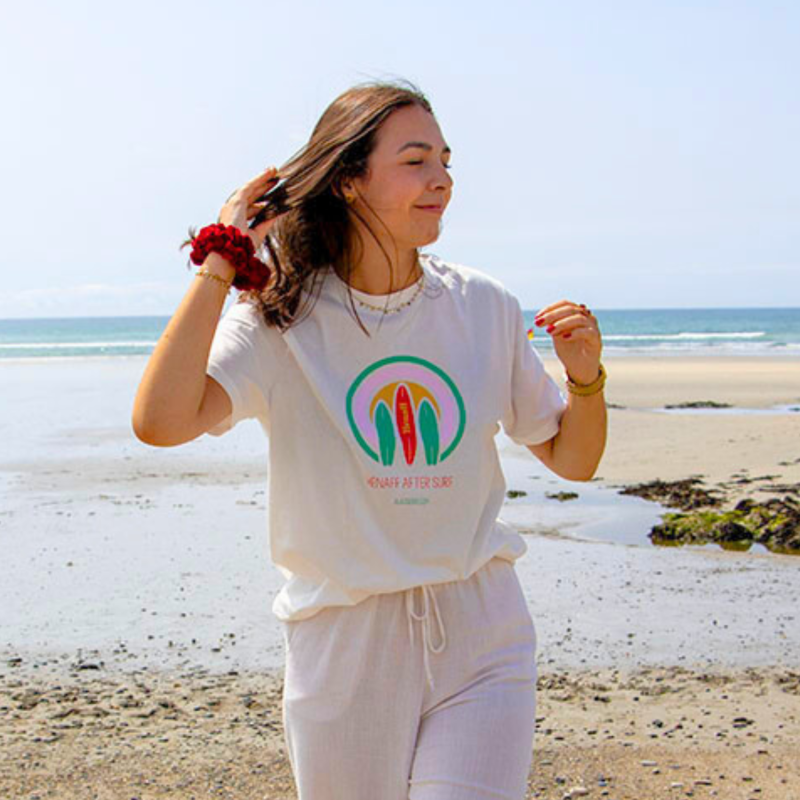 T-shirt Hénaff After Surf Blanc