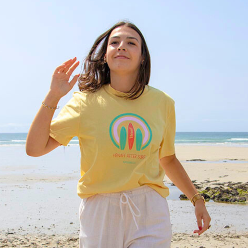T-shirt Hénaff After Surf Jaune