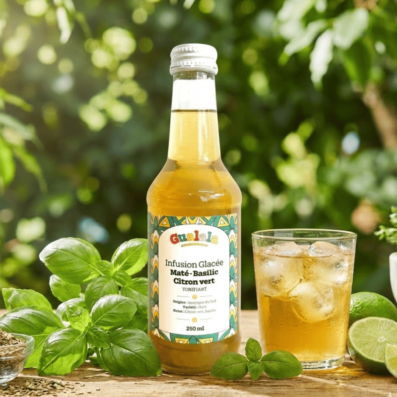 Infusion Maté-Basilic, citron vert 25cl