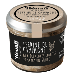 Terrine de campagne aux échalotes confites et sarrasin grillé  90g