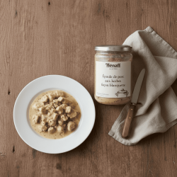 Epaule de porc aux herbes façon blanquette