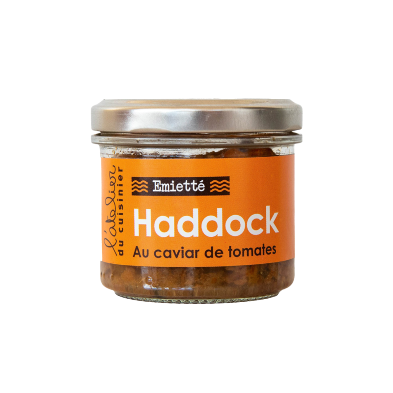 Emietté de haddock au caviar de tomates