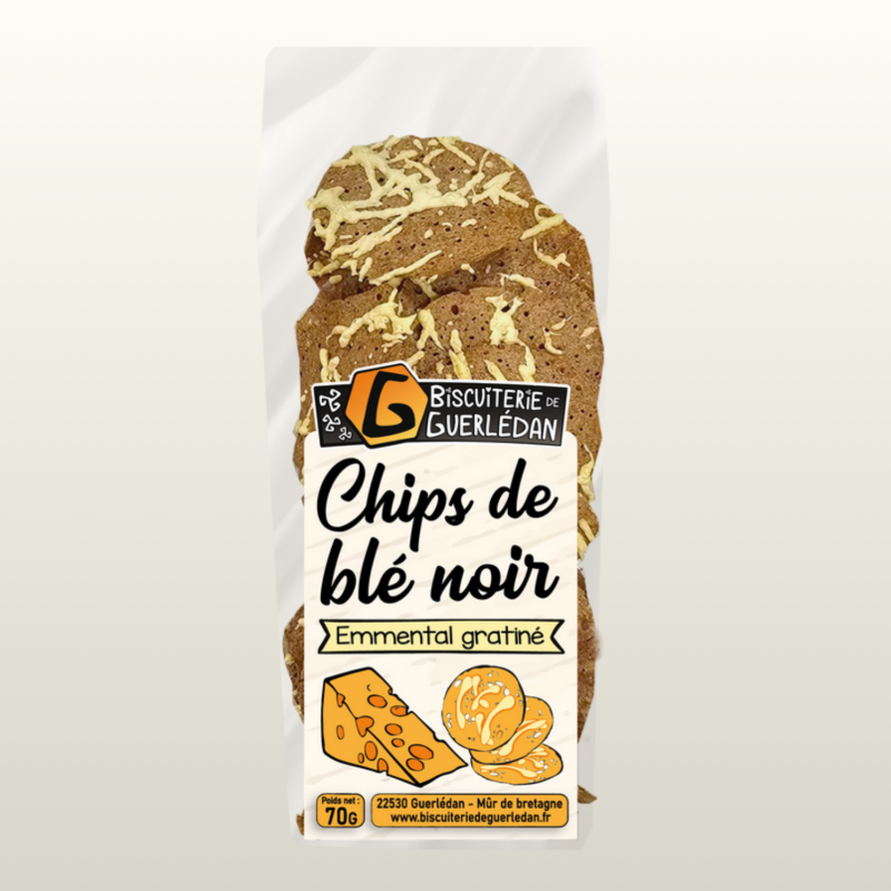 Chips de blé noir emmental gratiné - 70g
