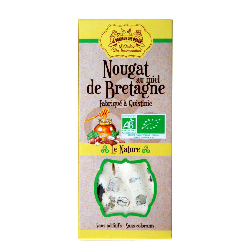 Nougat au miel de Bretagne BIO - 80g