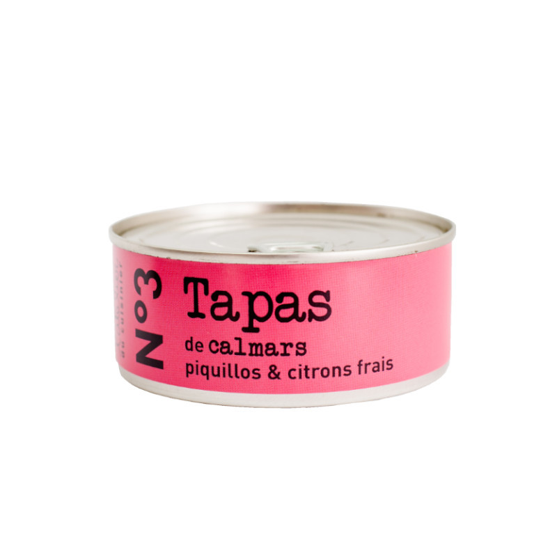 N°3 Tapas de calmars, piquillos & citrons frais - 215g N°3 Tapas de calmars, piquillos & citrons frais - 215g