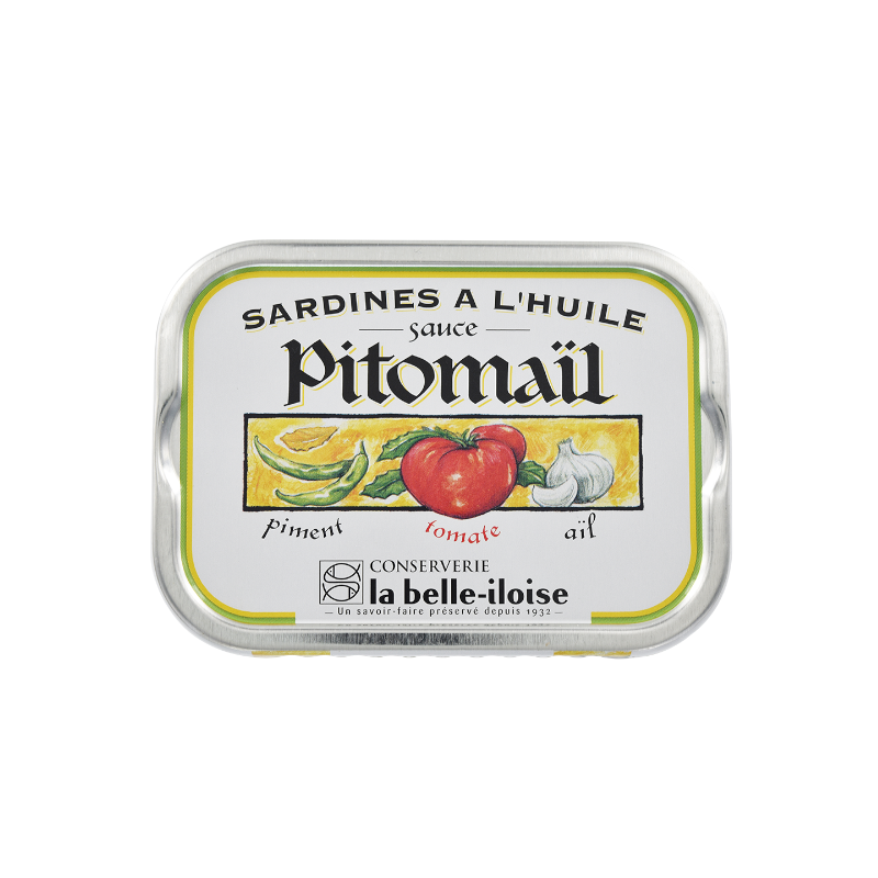 Sardines à l'huile, sauce Pitomaïl  115 g