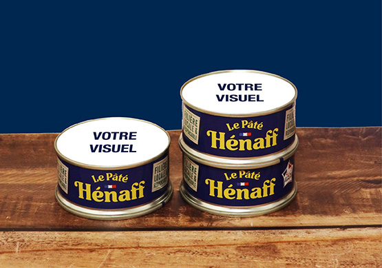 Les boites de Pâté Hénaff personnalisées